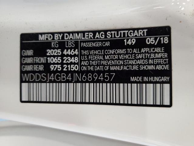 2018 MERCEDES-BENZ CLA 250 4M - WDDSJ4GB4JN689457