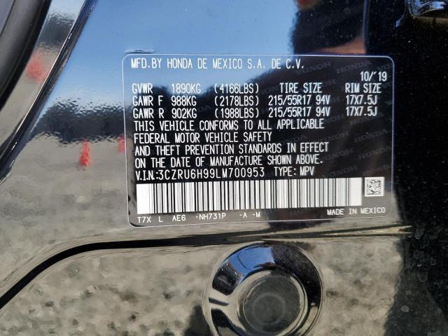 2020 HONDA HR-V TOURI 3CZRU6H99LM700953