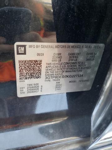 2019 GMC SIERRA C15 3GTP8DED7KG227114