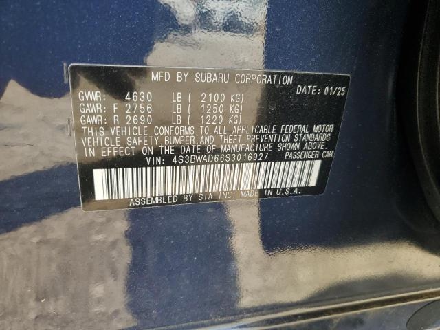 2025 SUBARU LEGACY PRE 4S3BWAD66S3016927