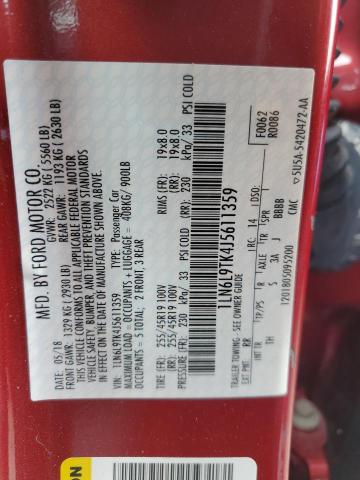 2018 LINCOLN CONTINENTA 1LN6L9TK4J5611359