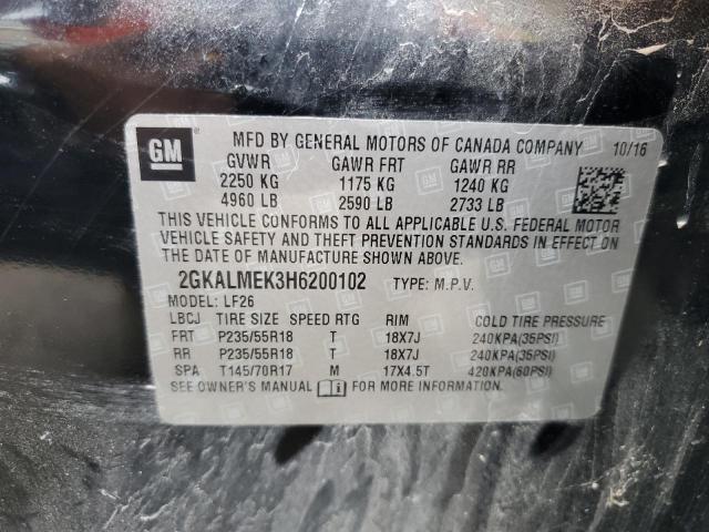 2017 GMC TERRAIN SL - 2GKALMEK3H6200102
