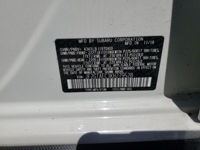 2019 SUBARU CROSSTREK - JF2GTAEC3KH279528
