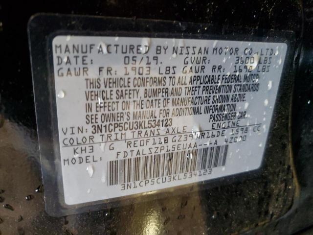 2019 NISSAN KICKS S - 3N1CP5CU3KL534123