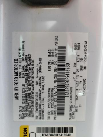 2015 FORD MUSTANG GT 1FA6P8CF0F5416930