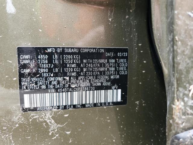 2023 SUBARU OUTBACK ON 4S4BTALCXP3186730