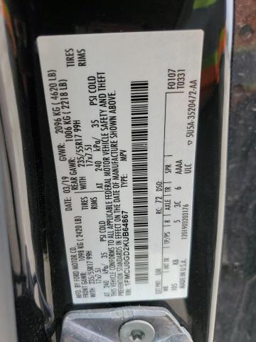 2019 FORD ESCAPE SE - 1FMCU0GD2KUB64867