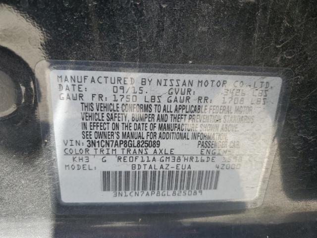 2016 NISSAN VERSA S - 3N1CN7AP8GL825089