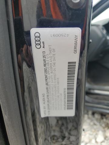 2019 AUDI A4 PREMIUM WAUENAF43KA007610