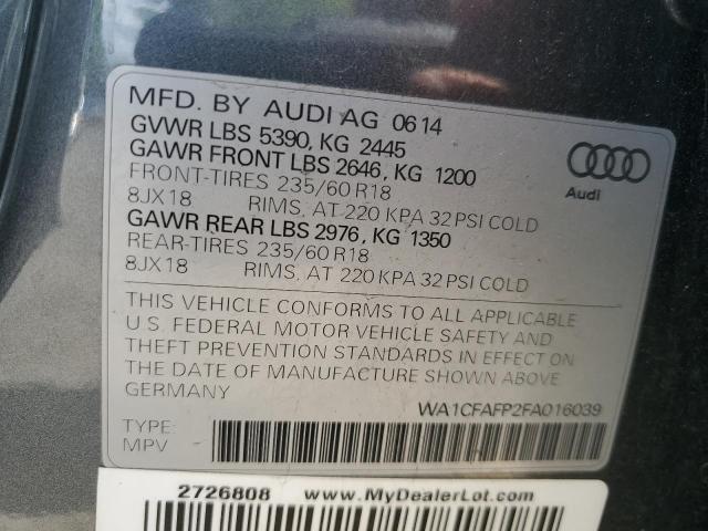 2015 AUDI Q5 PREMIUM - WA1CFAFP2FA016039