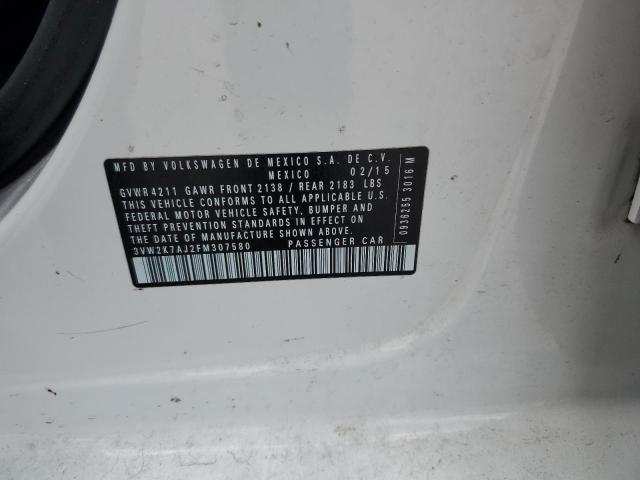 2015 VOLKSWAGEN JETTA BASE - 3VW2K7AJ2FM307580