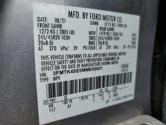 2021 FORD MUSTANG MA - 3FMTK4SE0MME00601