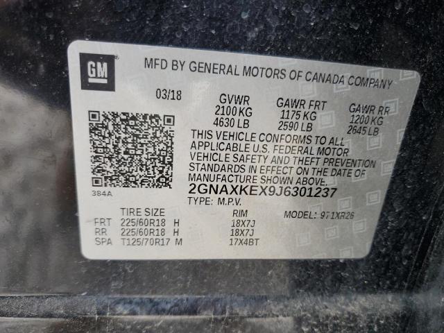 2018 CHEVROLET EQUINOX LT - 2GNAXKEX9J6301237