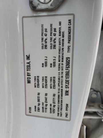 2020 TESLA MODEL 3 5YJ3E1EB6LF636829