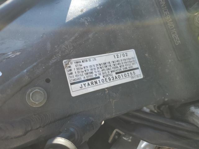 2003 YAMAHA YZFR1 JYARN10E93A010255