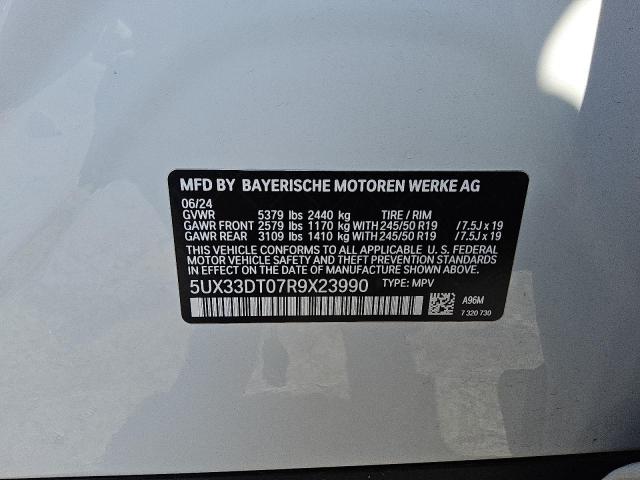 2024 BMW X4 XDRIVE3 - 5UX33DT07R9X23990