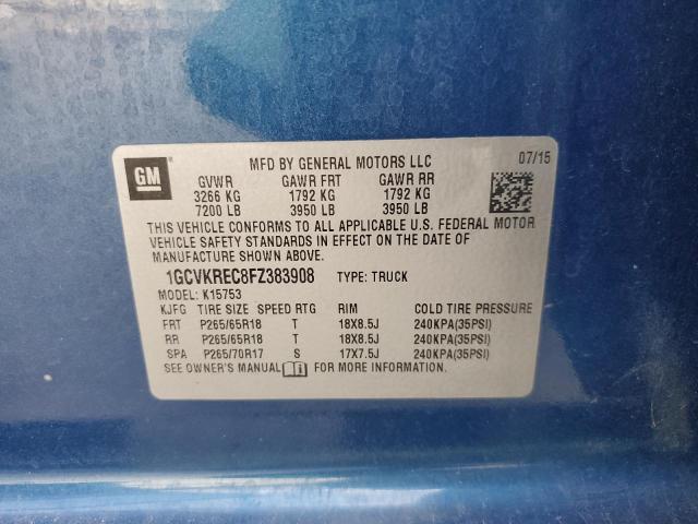 2015 CHEVROLET SILVERADO - 1GCVKREC8FZ383908