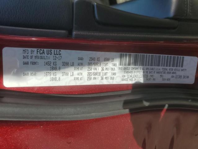 2018 JEEP GRAND CHER - 1C4RJEAG9JC270728