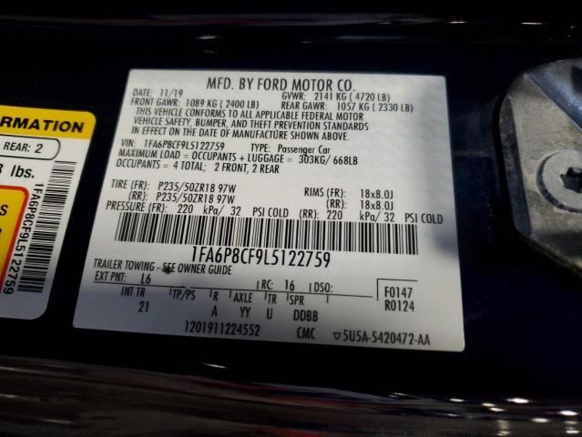 2020 FORD MUSTANG GT - 1FA6P8CF9L5122759