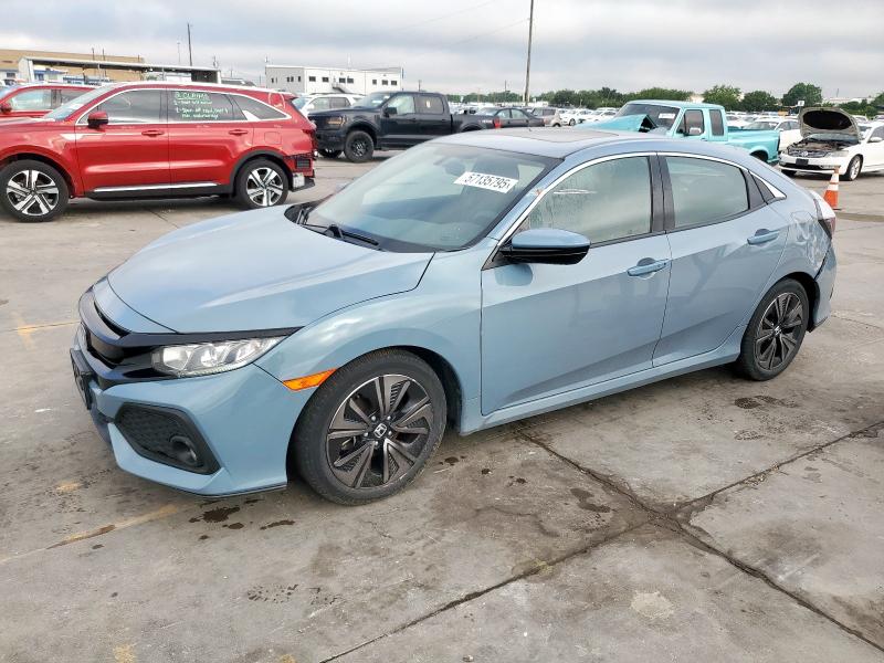 HONDA CIVIC EX 2018 blue  gas SHHFK7H52JU201543 photo #1