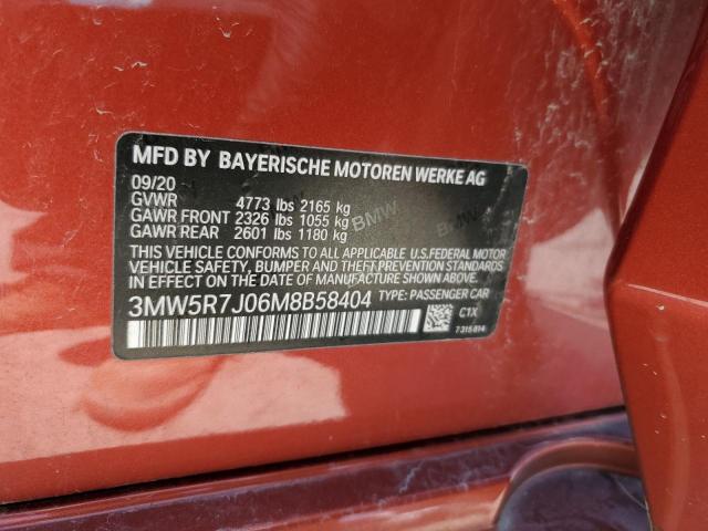 2021 BMW 330I 3MW5R7J06M8B58404