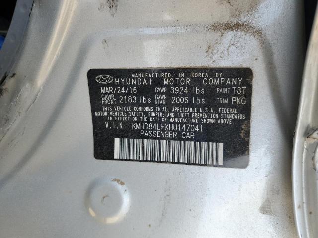 2017 HYUNDAI ELANTRA SE - KMHD84LFXHU147041