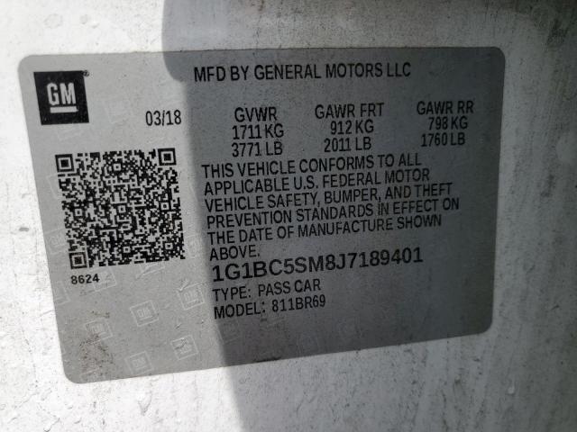 2018 CHEVROLET CRUZE LS - 1G1BC5SM8J7189401