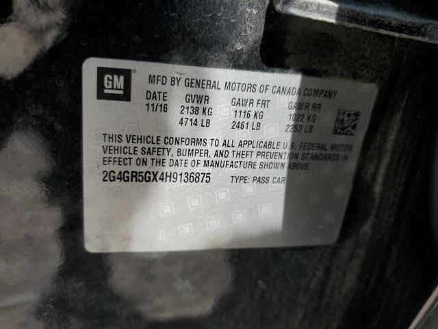 2017 BUICK REGAL PREM 2G4GR5GX4H9136875
