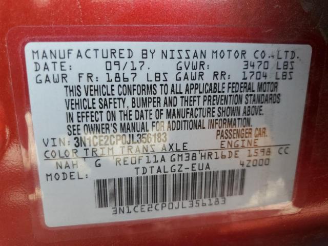 2018 NISSAN VERSA NOTE - 3N1CE2CP0JL356183