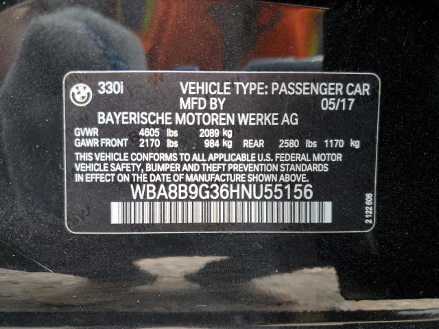 2017 BMW 330 I WBA8B9G36HNU55156