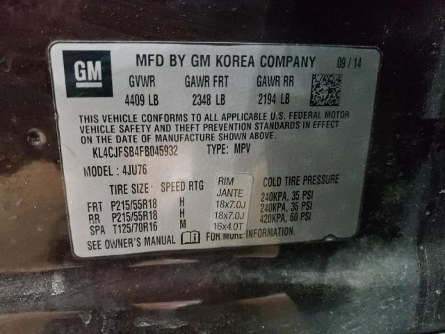 2015 BUICK ENCORE CON - KL4CJFSB4FB045932