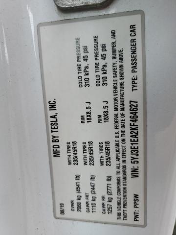 2019 TESLA MODEL 3 - 5YJ3E1EA2KF464627