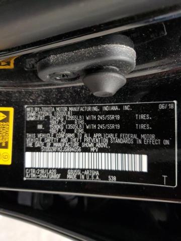 2018 TOYOTA HIGHLANDER - 5TDDZRFH2JS894056