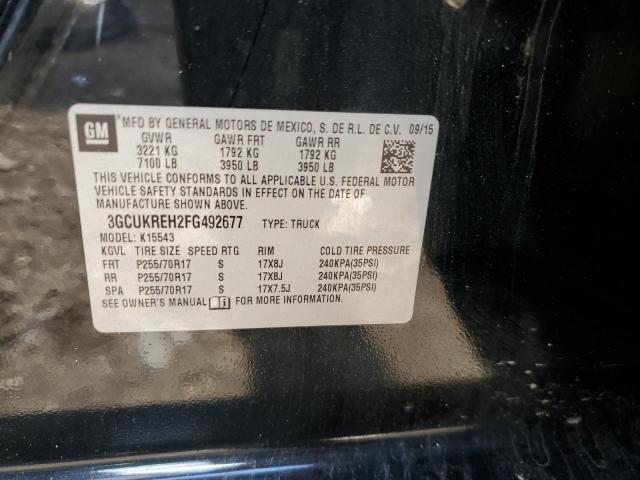 2015 CHEVROLET SILVERADO - 3GCUKREH2FG492677