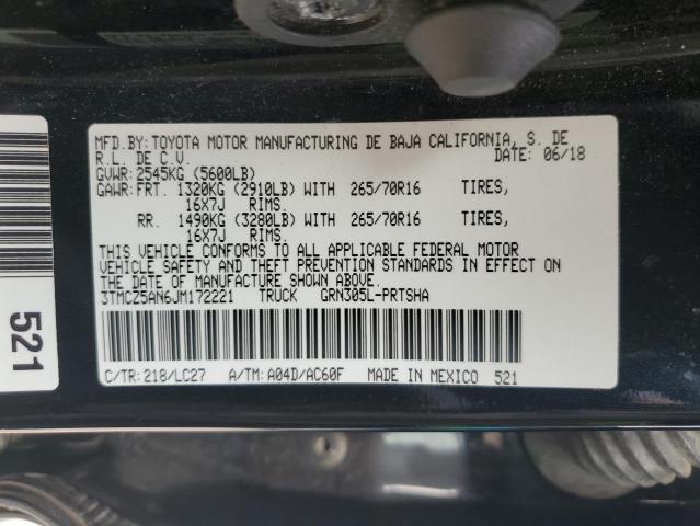 2018 TOYOTA TACOMA DOU - 3TMCZ5AN6JM172221