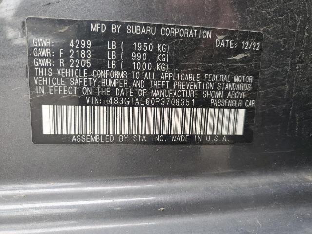 2023 SUBARU IMPREZA SP 4S3GTAL60P3708351