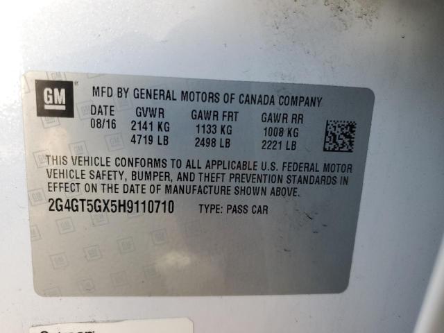 2017 BUICK REGAL GS 2G4GT5GX5H9110710