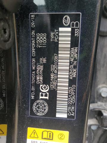 2019 LEXUS ES 300H JTHB21B14K2010387
