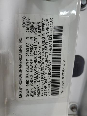 2019 ACURA TLX TECHNO - 19UUB1F58KA007247
