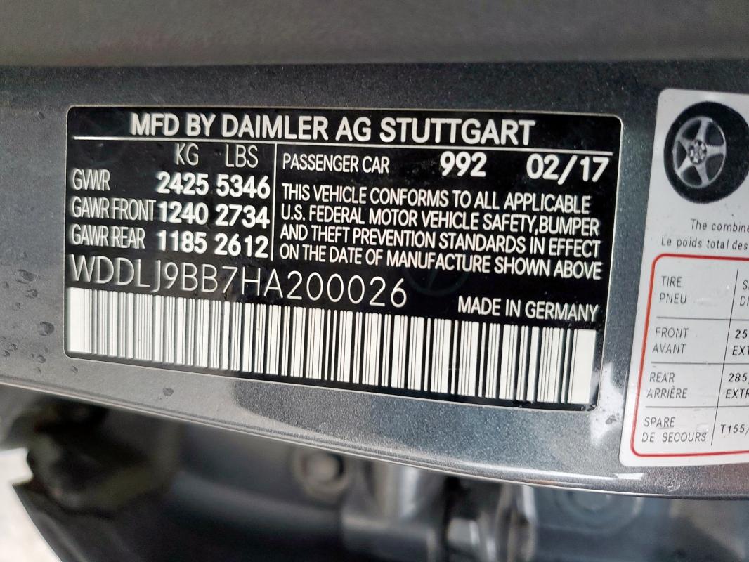 2017 MERCEDES-BENZ CLS 550 4M - WDDLJ9BB7HA200026