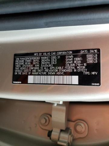 2016 VOLVO XC90 T6 YV4A22PK5G1090362