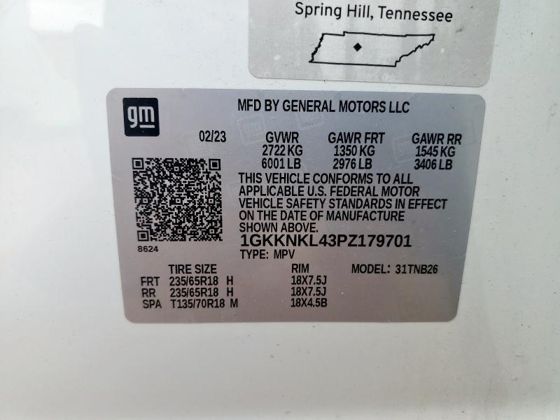 2023 GMC ACADIA SLE - 1GKKNKL43PZ179701