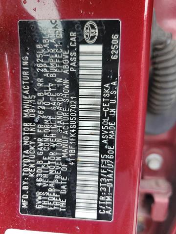 2016 TOYOTA CAMRY LE - 4T1BF1FK4GU507021