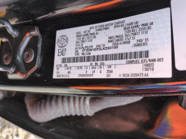 2020 FORD F150 SUPER - 1FTEW1EP3LKD93100