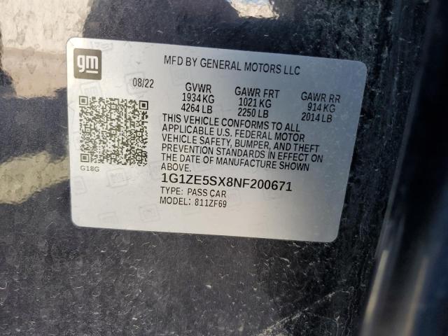 2022 CHEVROLET MALIBU PRE 1G1ZE5SX8NF200671