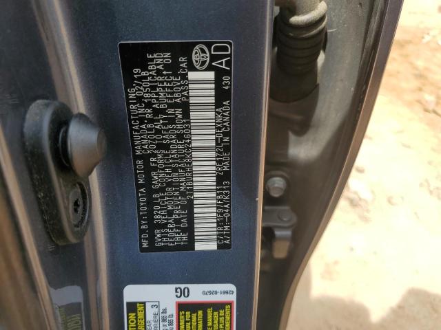 2019 TOYOTA COROLLA L - 2T1BURHE8KC246031