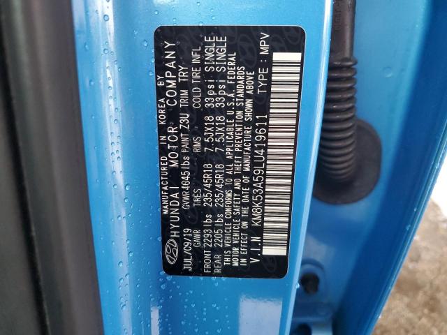 2020 HYUNDAI KONA ULTIM KM8K53A59LU419611