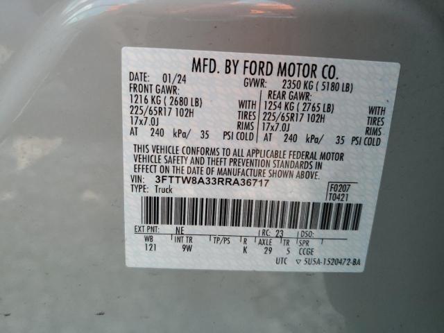 2024 FORD MAVERICK X - 3FTTW8A33RRA36717