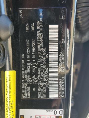 2015 TOYOTA 4RUNNER SR - JTEZU5JR3F5109310