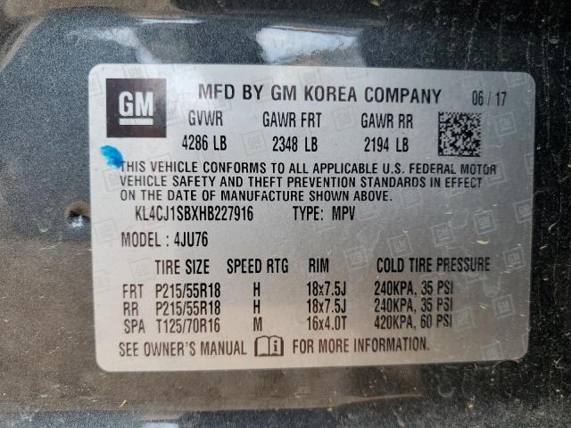 2017 BUICK ENCORE SPO - KL4CJ1SBXHB227916